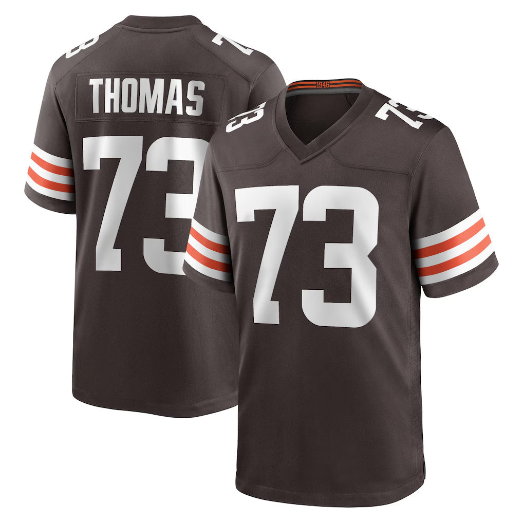 Kieara C.Browns #73 Joe Thomas Player Brown Home Game Stitched Jerseys