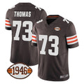 Kieara C.Browns #73 Joe Thomas Player Brown Vapor F.U.S.E. Limited Home Game Stitched Jerseys