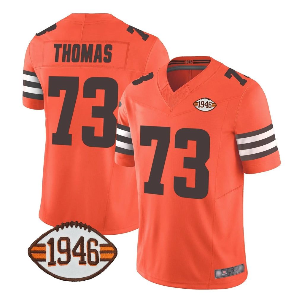 Kieara C.Browns #73 Joe Thomas Player Orange Alternate Limited Home Game Stitched Jerseys