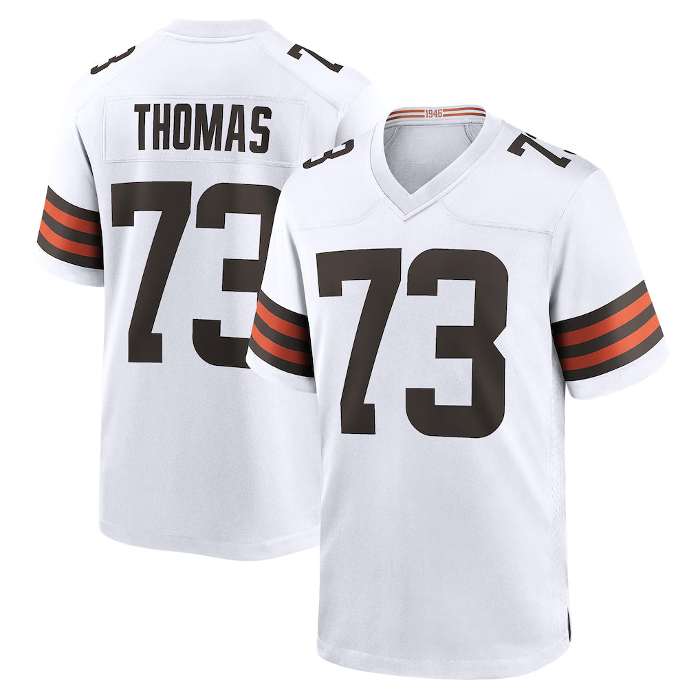 Kieara C.Browns #73 Joe Thomas Player White Home Game Stitched Jerseys