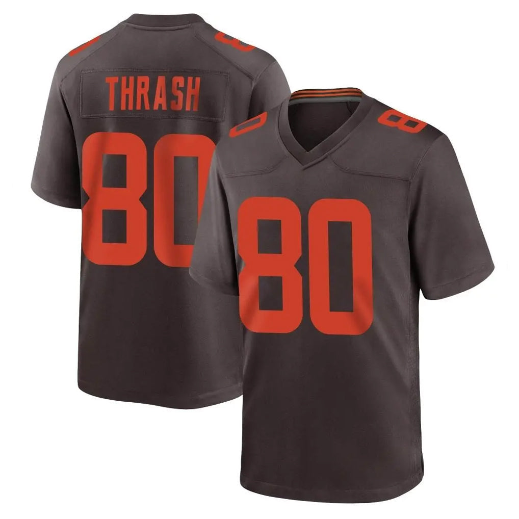 Kieara C.Browns #80 Jamari Thrash Player Brown Alternate Home Game Stitched Jerseys