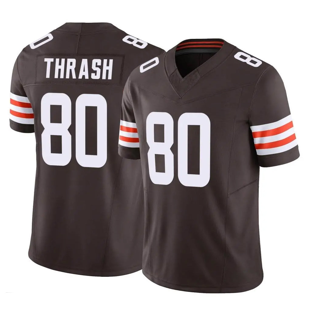 Kieara C.Browns #80 Jamari Thrash Player Brown Vapor F.U.S.E. Limited Home Game Stitched Jerseys