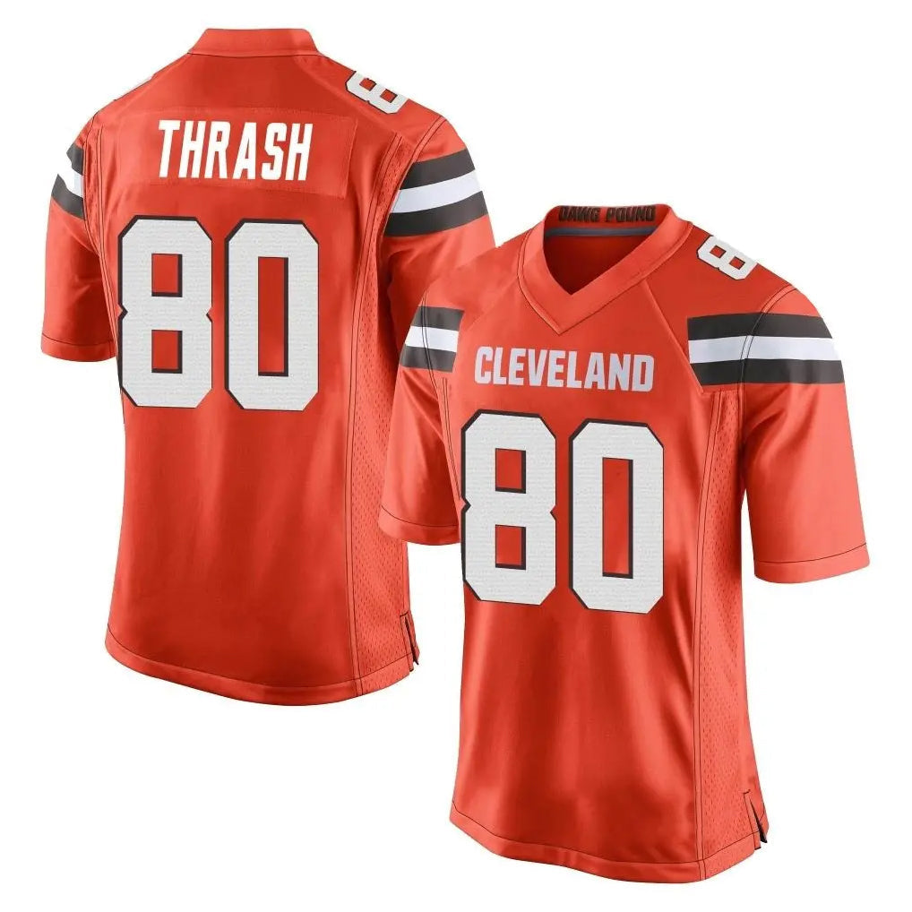 Kieara C.Browns #80 Jamari Thrash Player Orange Vapor Limited Home Game Stitched Jerseys