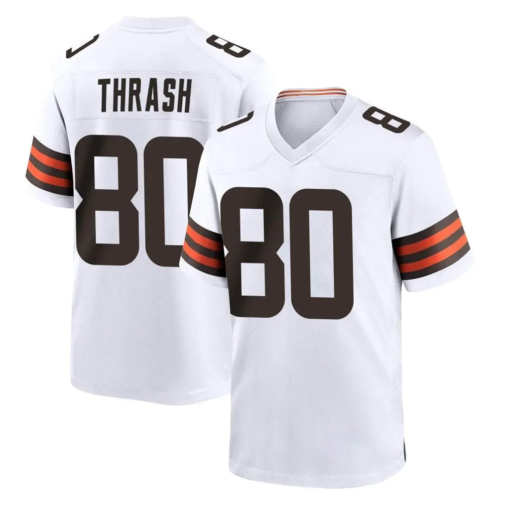 Kieara C.Browns #80 Jamari Thrash Player White Home Game Stitched Jerseys
