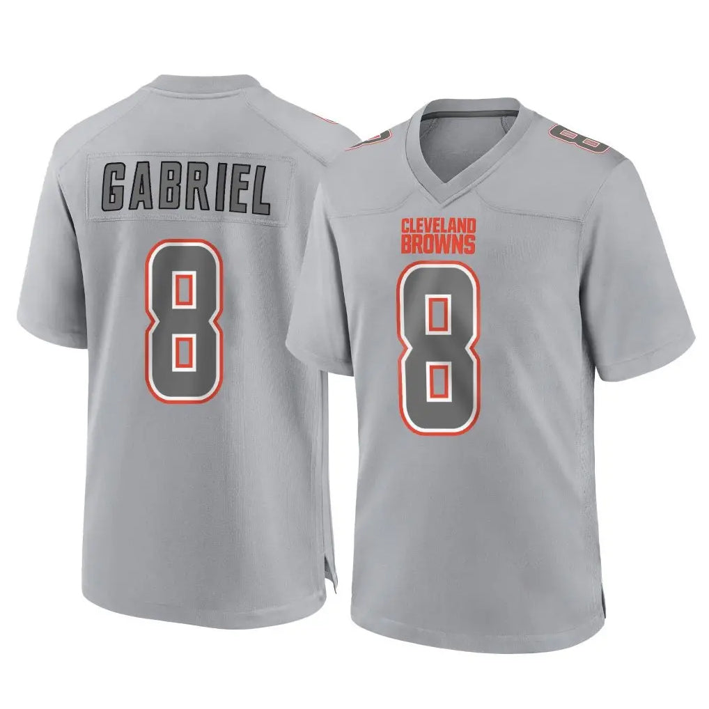 Kieara C.Browns #8 Dillon Gabriel Player Gray Atmosphere Fashion Game Stitched Jerseys