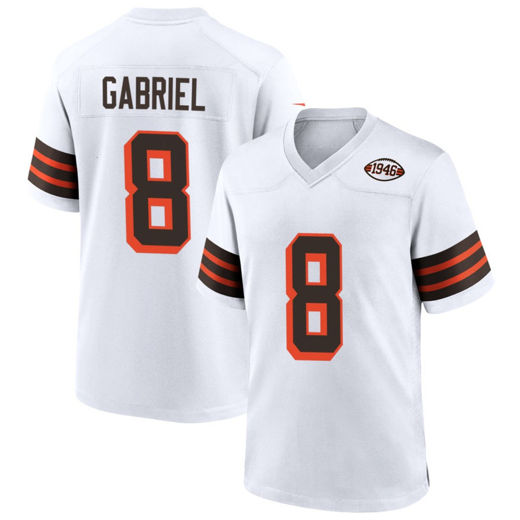 Kieara C.Browns #8 Dillon Gabriel Player White 1946 Collection Alternate Stitched Jerseys