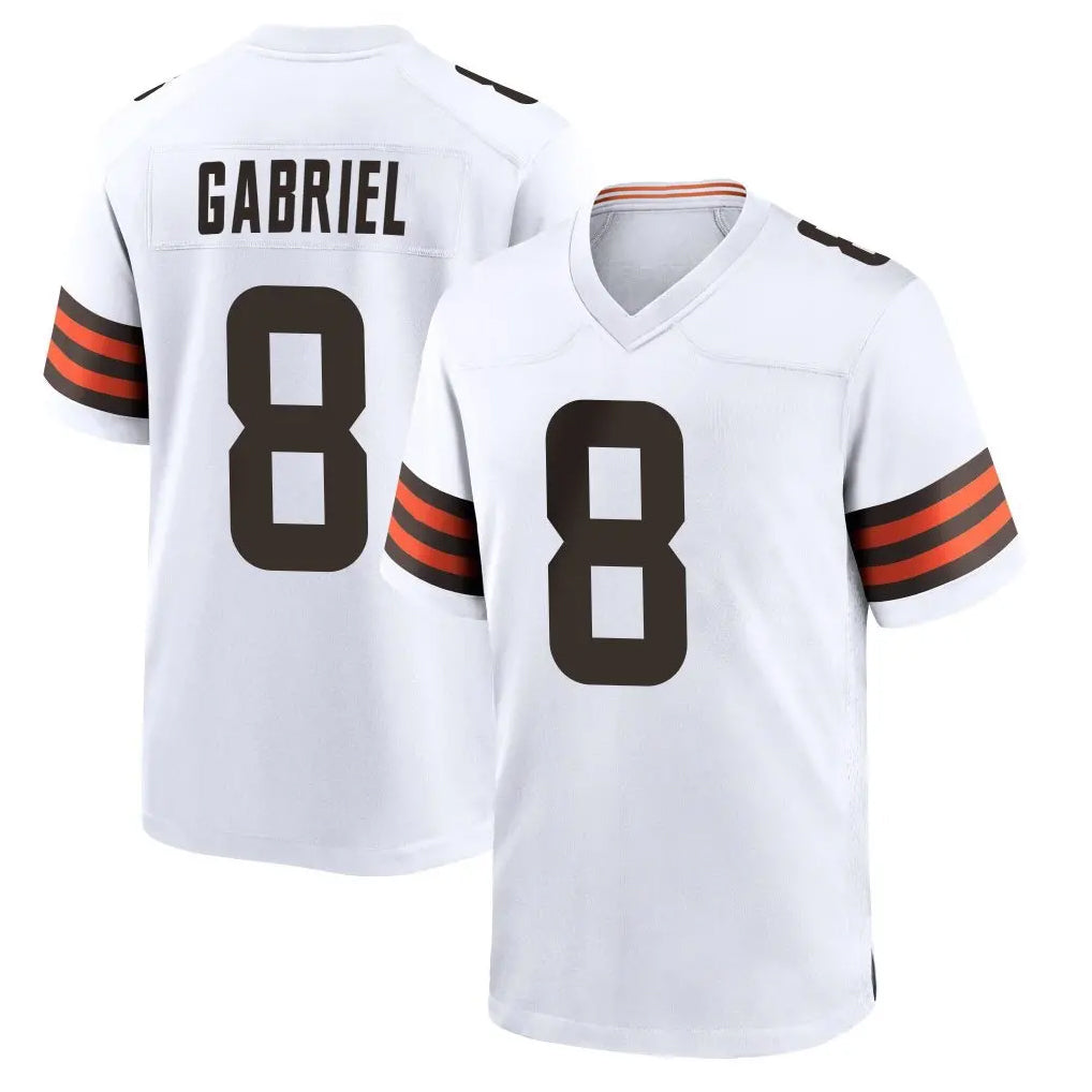 Kieara C.Browns #8 Dillon Gabriel Player White Home Game Stitched Jerseys