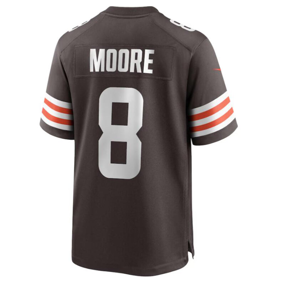 Kieara C.Browns #8 Elijah Moore Brown Game Retired Player Jersey American Stitched Jersey