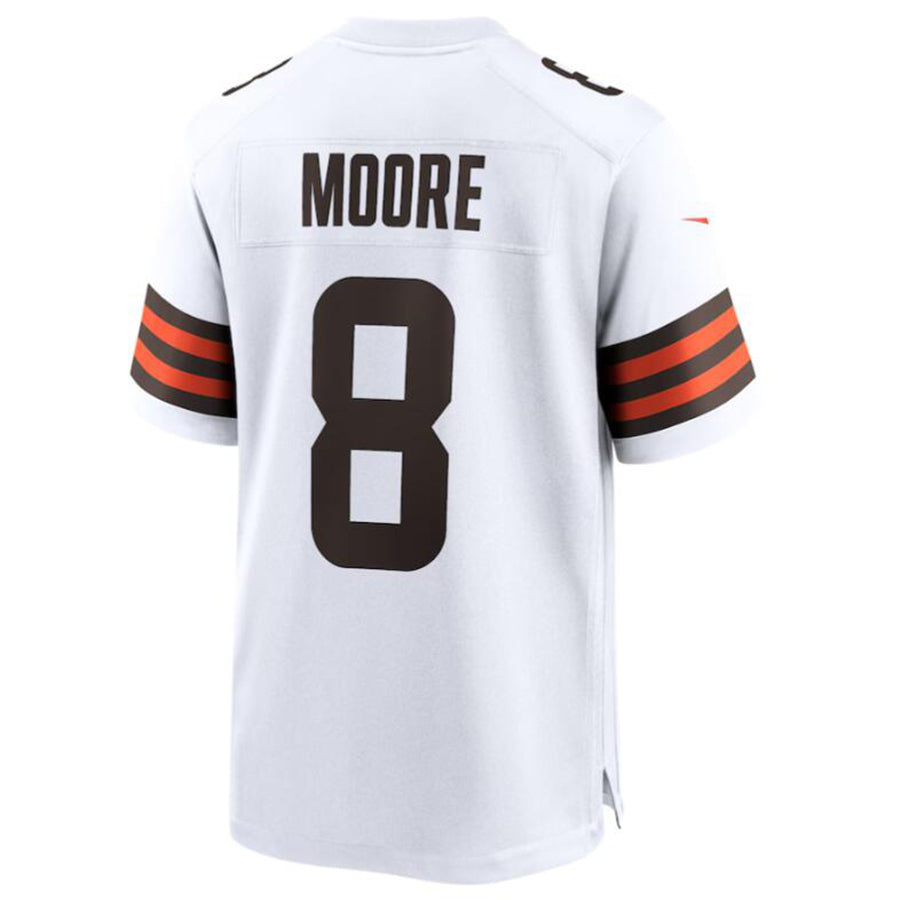 Kieara C.Browns #8 Elijah Moore White Game Retired Player Jersey American Stitched Jersey