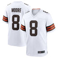 Kieara C.Browns #8 Elijah Moore White Game Retired Player Jersey American Stitched  Jerseys