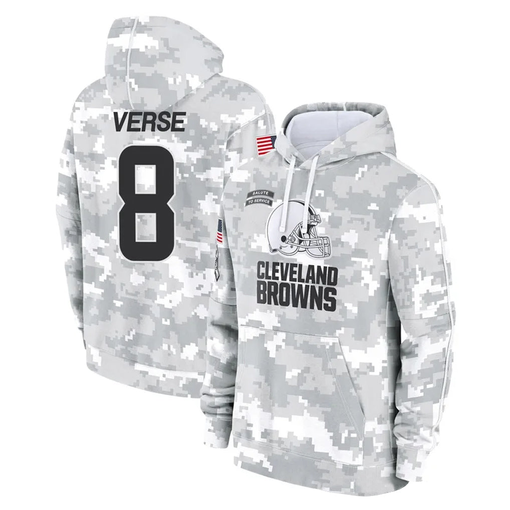Kieara C.Browns #8 Jared Verse Player Arctic Camo Salute to Service Hoodies Limited Game Stitched Jerseys