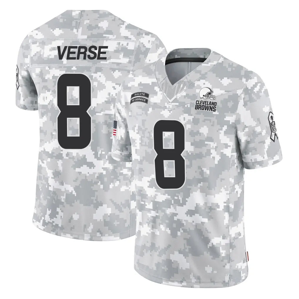 Kieara C.Browns #8 Jared Verse Player Arctic Camo Salute to Service Limited Home Game Stitched Jerseys
