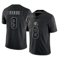 Kieara C.Browns #8 Jared Verse Player Black Reflective Home Game Stitched Jerseys