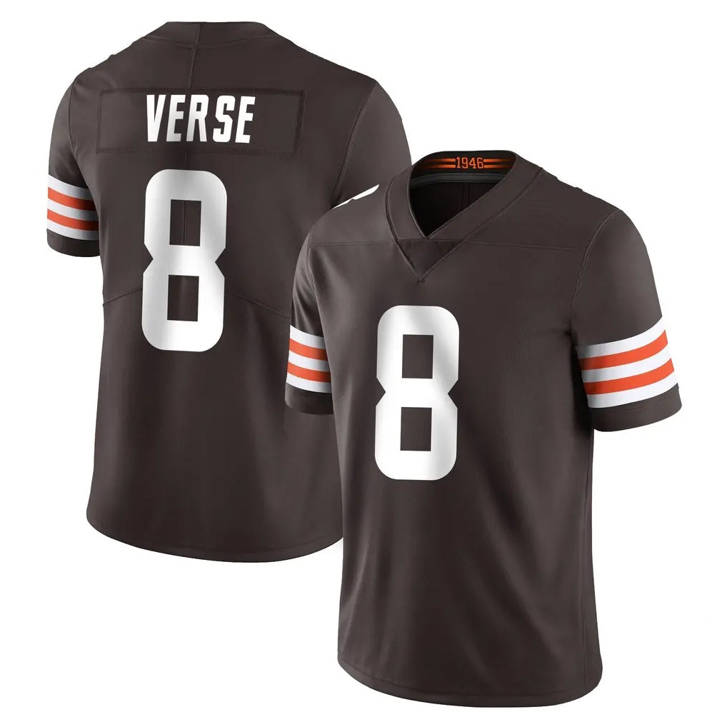 Kieara C.Browns #8 Jared Verse Player Brown Color Vapor Untouchable Limited Home Game Stitched Jerseys