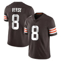 Kieara C.Browns #8 Jared Verse Player Brown Color Vapor Untouchable Limited Home Game Stitched Jerseys