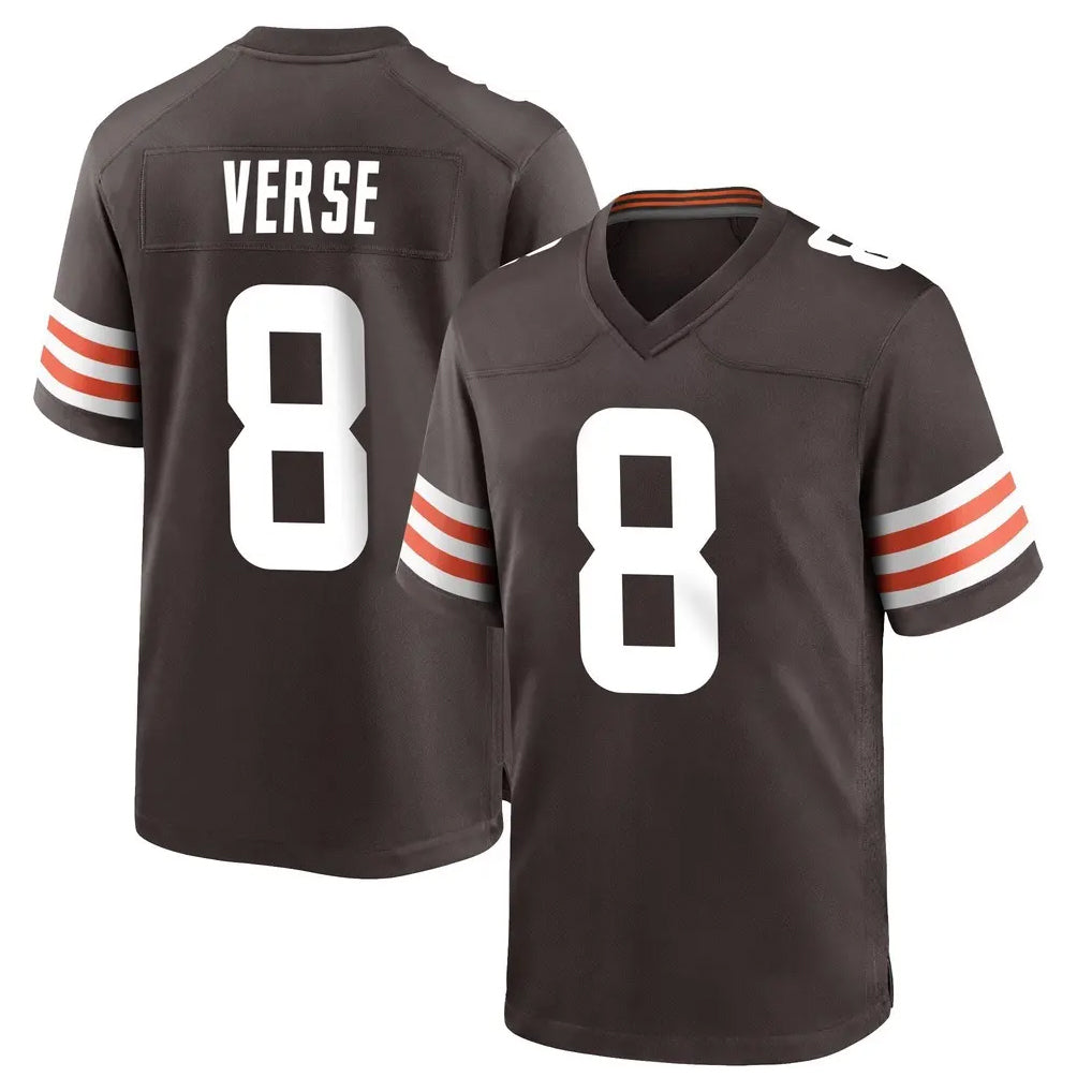 Kieara C.Browns #8 Jared Verse Player Brown Home Game Stitched Jerseys
