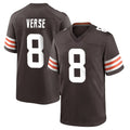 Kieara C.Browns #8 Jared Verse Player Brown Home Game Stitched Jerseys