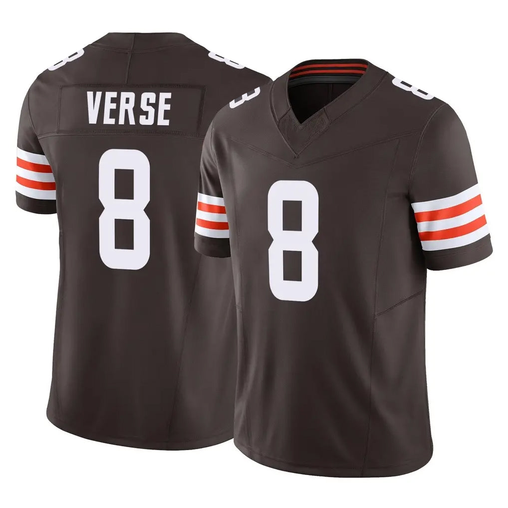 Kieara C.Browns #8 Jared Verse Player Brown Vapor F.U.S.E. Limited Home Game Stitched Jerseys