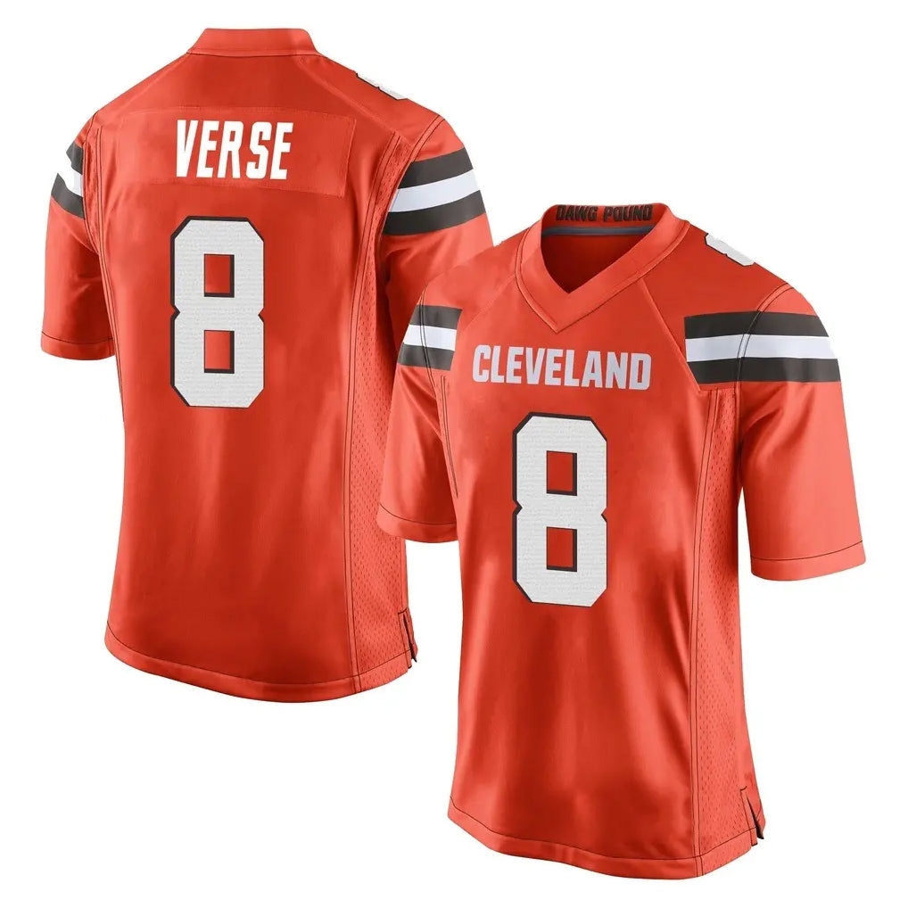 Kieara C.Browns #8 Jared Verse Player Orange Home Game Stitched Jerseys