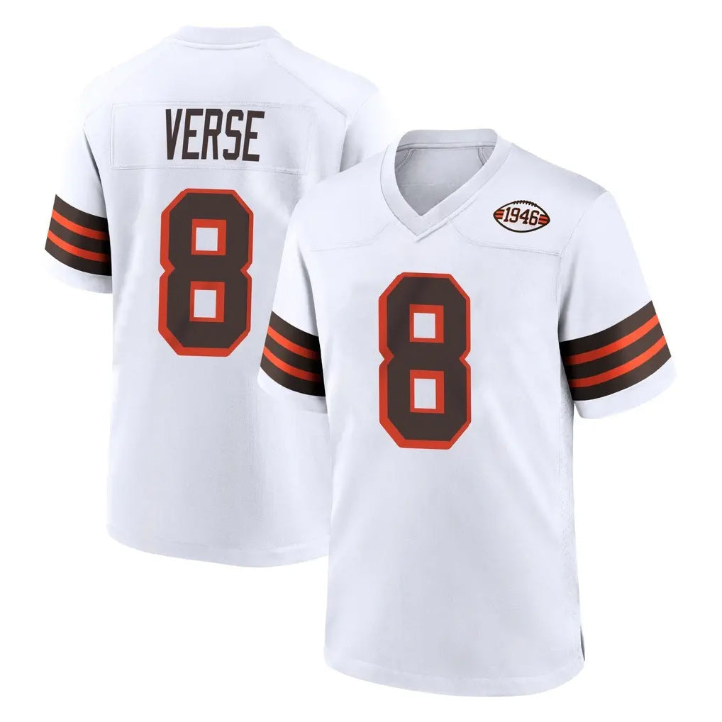 Kieara C.Browns #8 Jared Verse Player White Alternate Home Game Stitched Jerseys