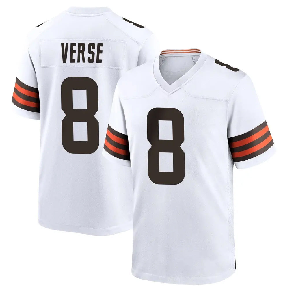 Kieara C.Browns #8 Jared Verse Player White Home Game Stitched Jerseys