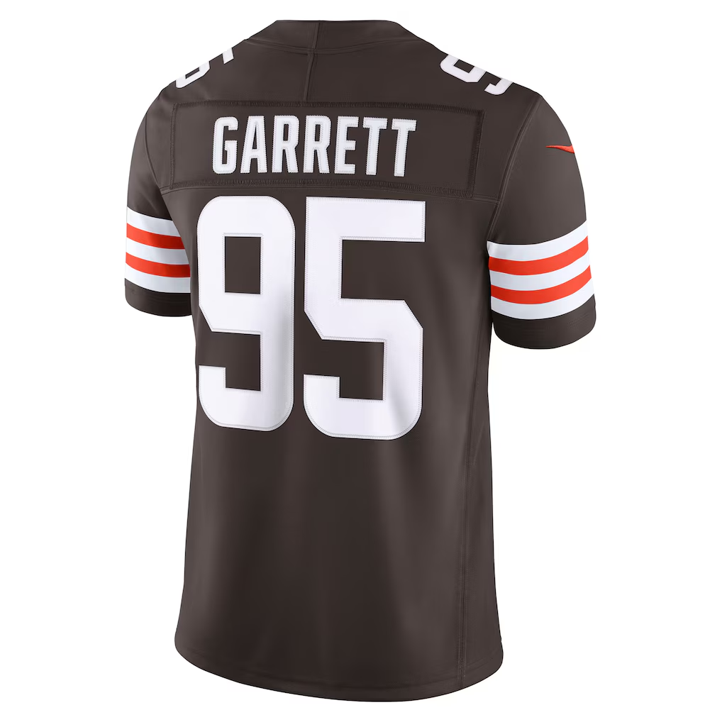 Kieara C.Browns #95 Myles Garrett Brown Team Vapor F.U.S.E. Stitched Limited Jerseys