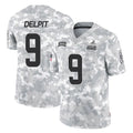 Kieara C.Browns #9 Grant Delpit Player Arctic Camo Salute to Service Limited Home Game Stitched Jerseys