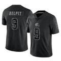 Kieara C.Browns #9 Grant Delpit Player Black Reflective Home Game Stitched Jerseys