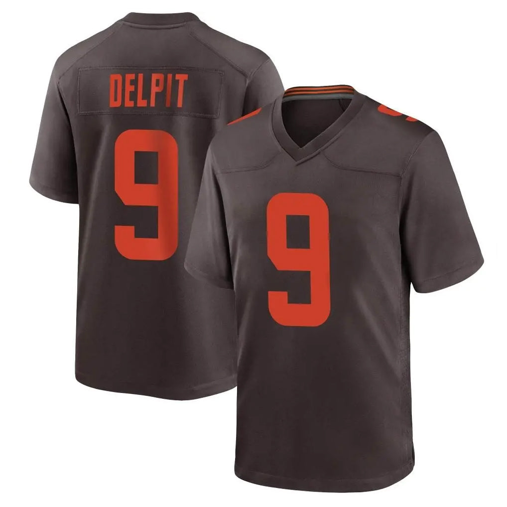 Kieara C.Browns #9 Grant Delpit Player Brown Alternate Home Game Stitched Jerseys