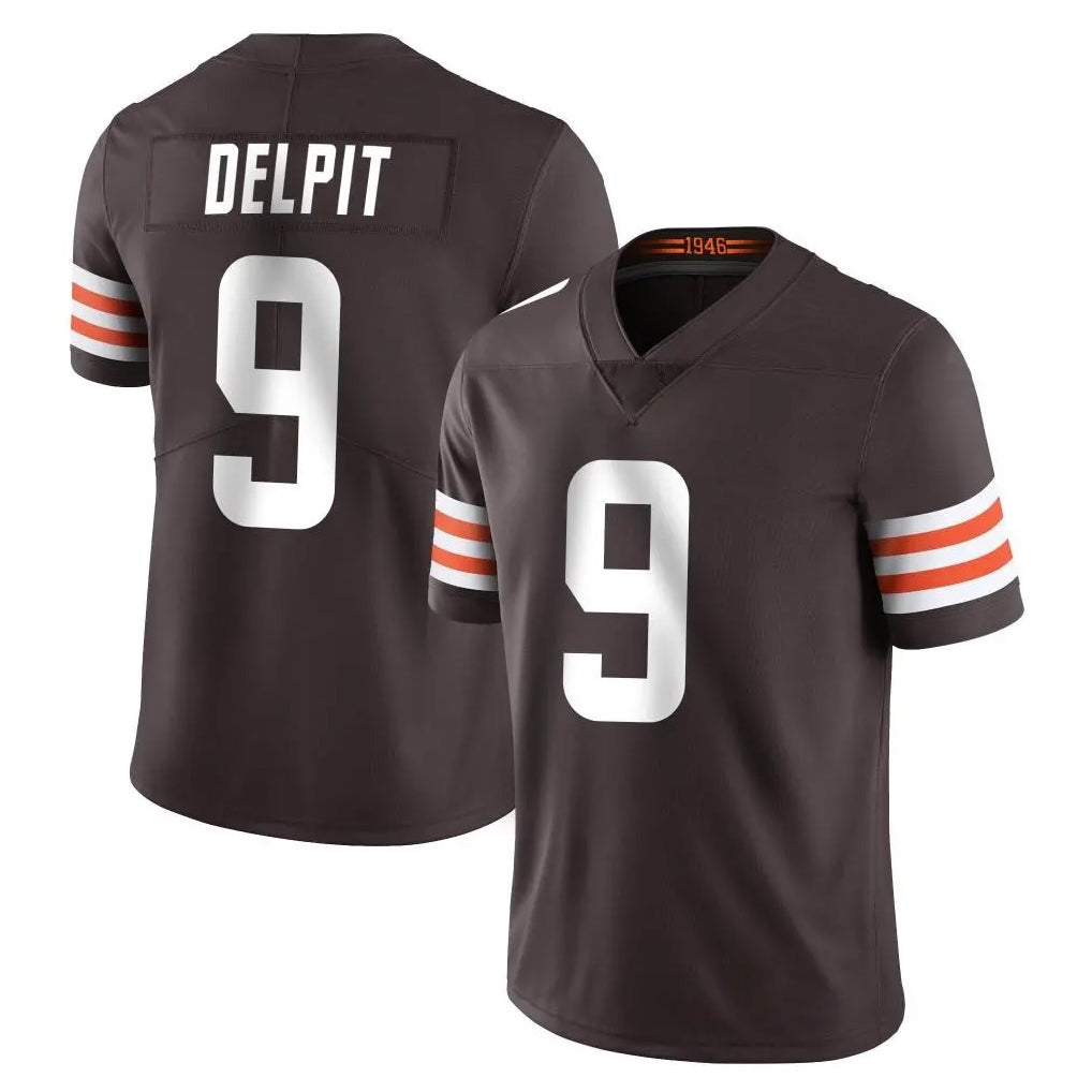 Kieara C.Browns #9 Grant Delpit Player Brown Color Vapor Untouchable Limited Home Game Stitched Jerseys