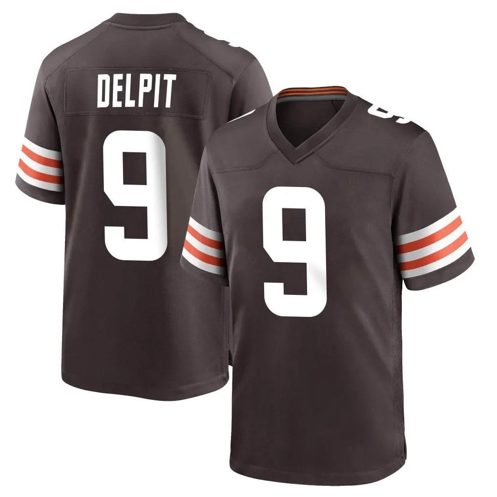 Kieara C.Browns #9 Grant Delpit Player Brown Home Game Stitched Jerseys