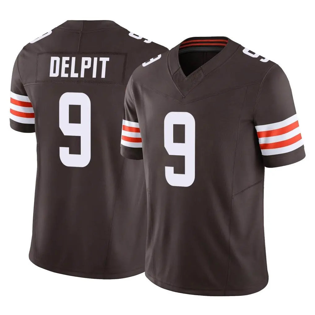 Kieara C.Browns #9 Grant Delpit Player Brown Vapor F.U.S.E. Limited Home Game Stitched Jerseys