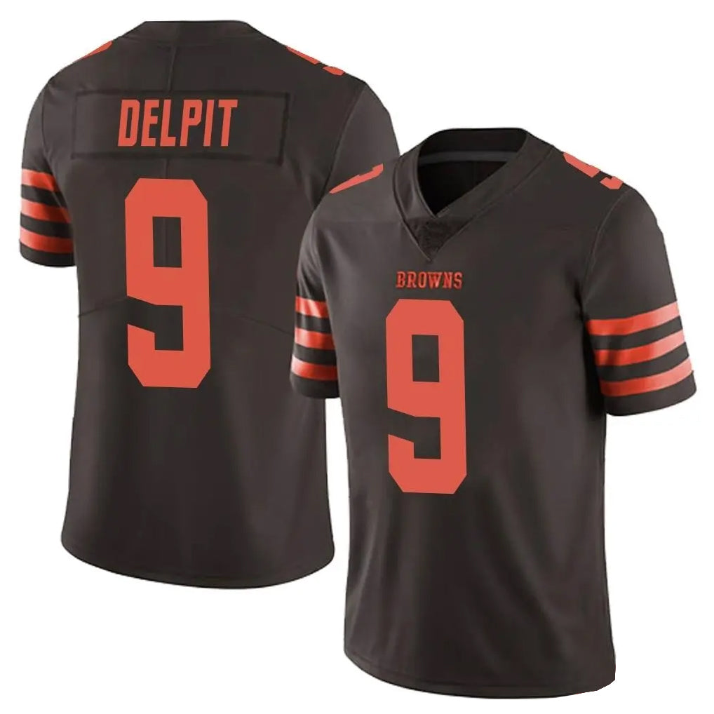 Kieara C.Browns #9 Grant Delpit Player Browns Color Rush Limited Home Game Stitched Jerseys