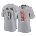 Kieara C.Browns #9 Grant Delpit Player Gray Atmosphere Fashion Game Stitched Jerseys