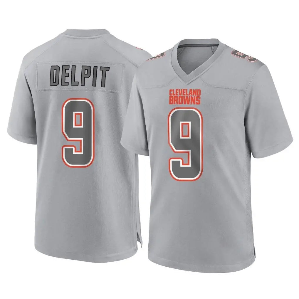 Kieara C.Browns #9 Grant Delpit Player Gray Atmosphere Fashion Game Stitched Jerseys