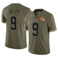 Kieara C.Browns #9 Grant Delpit Player Olive Salute to Service Limited Game Stitched Jerseys