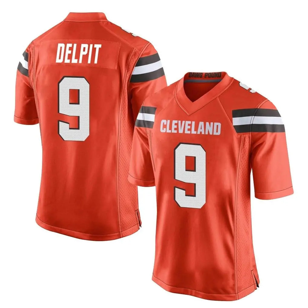 Kieara C.Browns #9 Grant Delpit Player Orange Home Game Stitched Jerseys