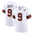 Kieara C.Browns #9 Grant Delpit Player White Alternate Home Game Stitched Jerseys