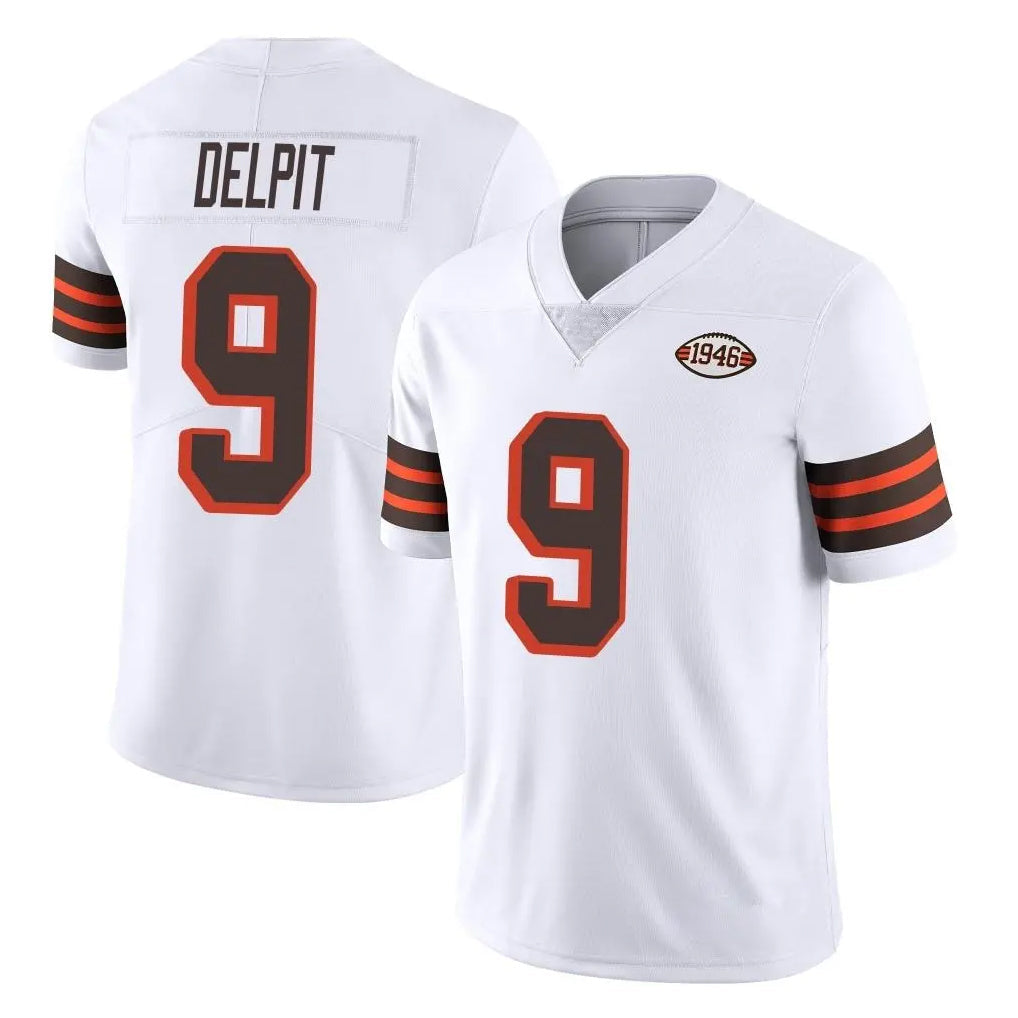 Kieara C.Browns #9 Grant Delpit Player White Limited  Vapor 1946 Collection Alternate Game Stitched Jerseys