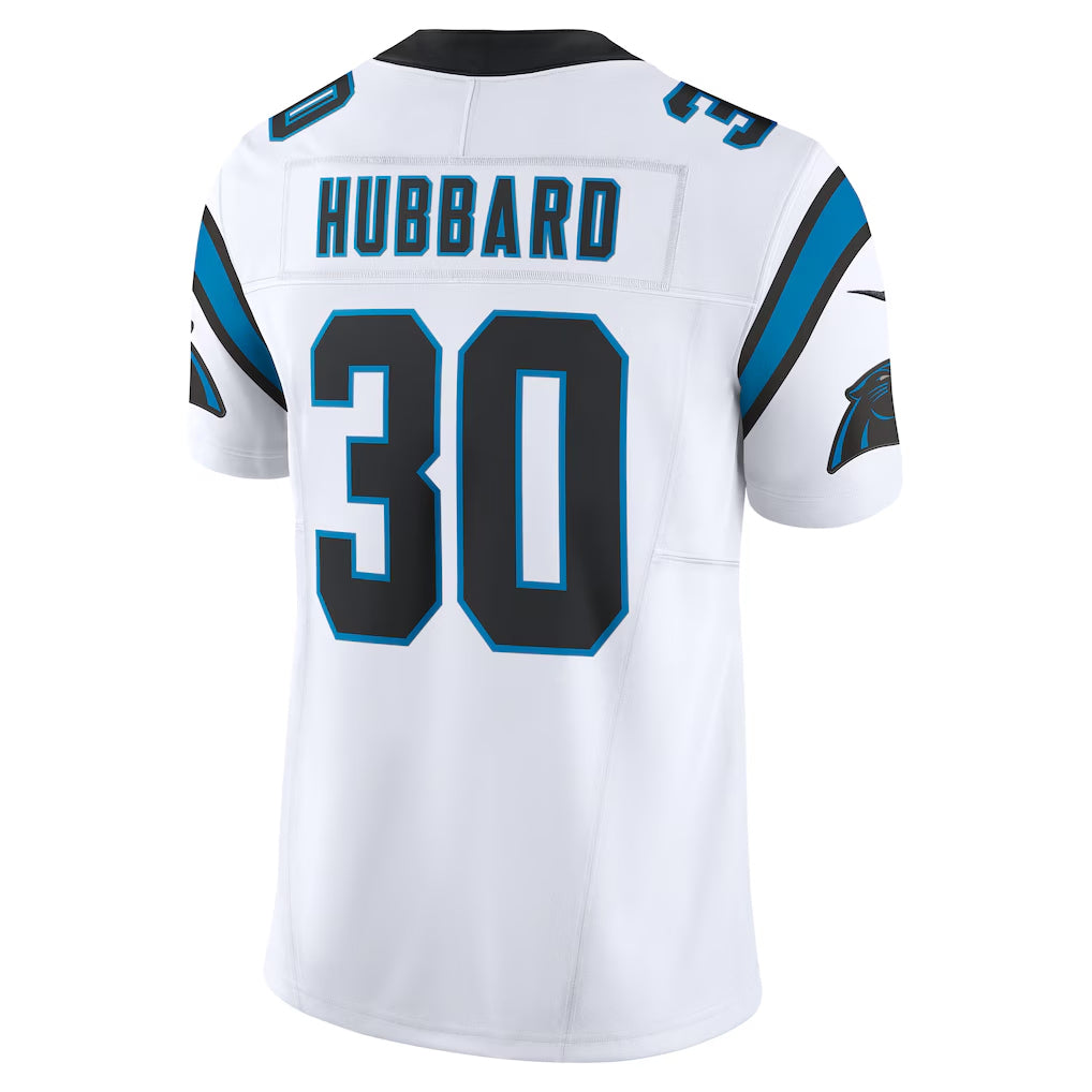 Kieara C.Panthers #30 Chuba Hubbard Player White Vapor F.U.S.E. Limited Stitched Jerseys