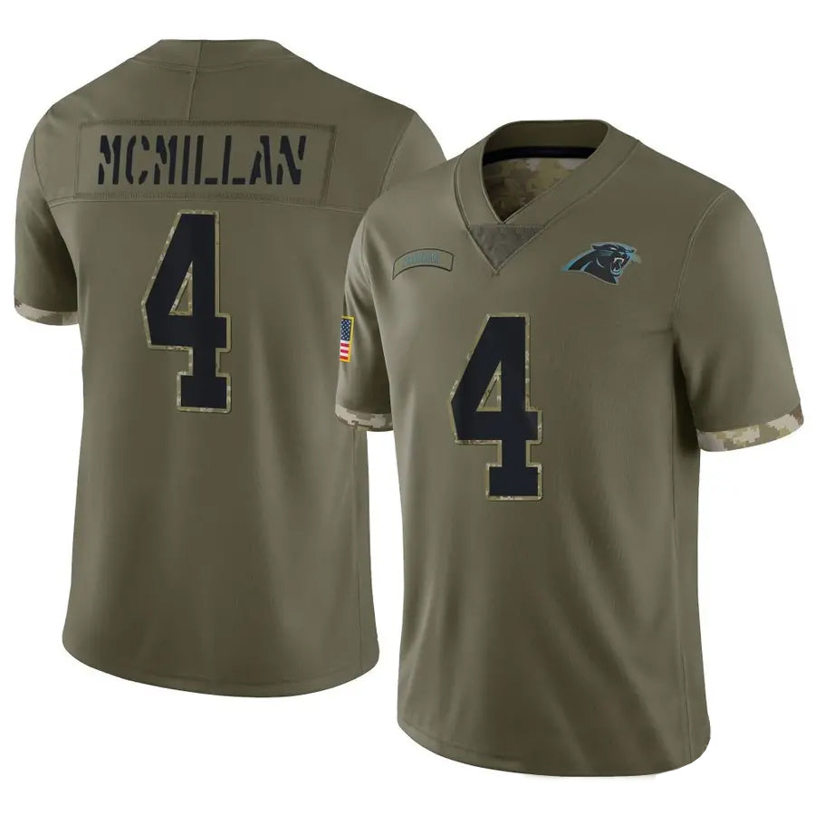 Kieara C.Panthers #4 Tetairoa McMillan Player Olive Salute To Service Limited Stitched Jerseys