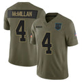 Kieara C.Panthers #4 Tetairoa McMillan Player Salute To Service Olive Limited Stitched Jerseys
