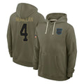 Kieara C.Panthers #4 Tetairoa McMillan Player Salute to Service Hoodies Stitched Jerseys