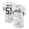 Kieara C.Panthers #51 Sam Mills Player Arctic Camo Salute to Service T-Shirt Hoodies Stitched Jerseys