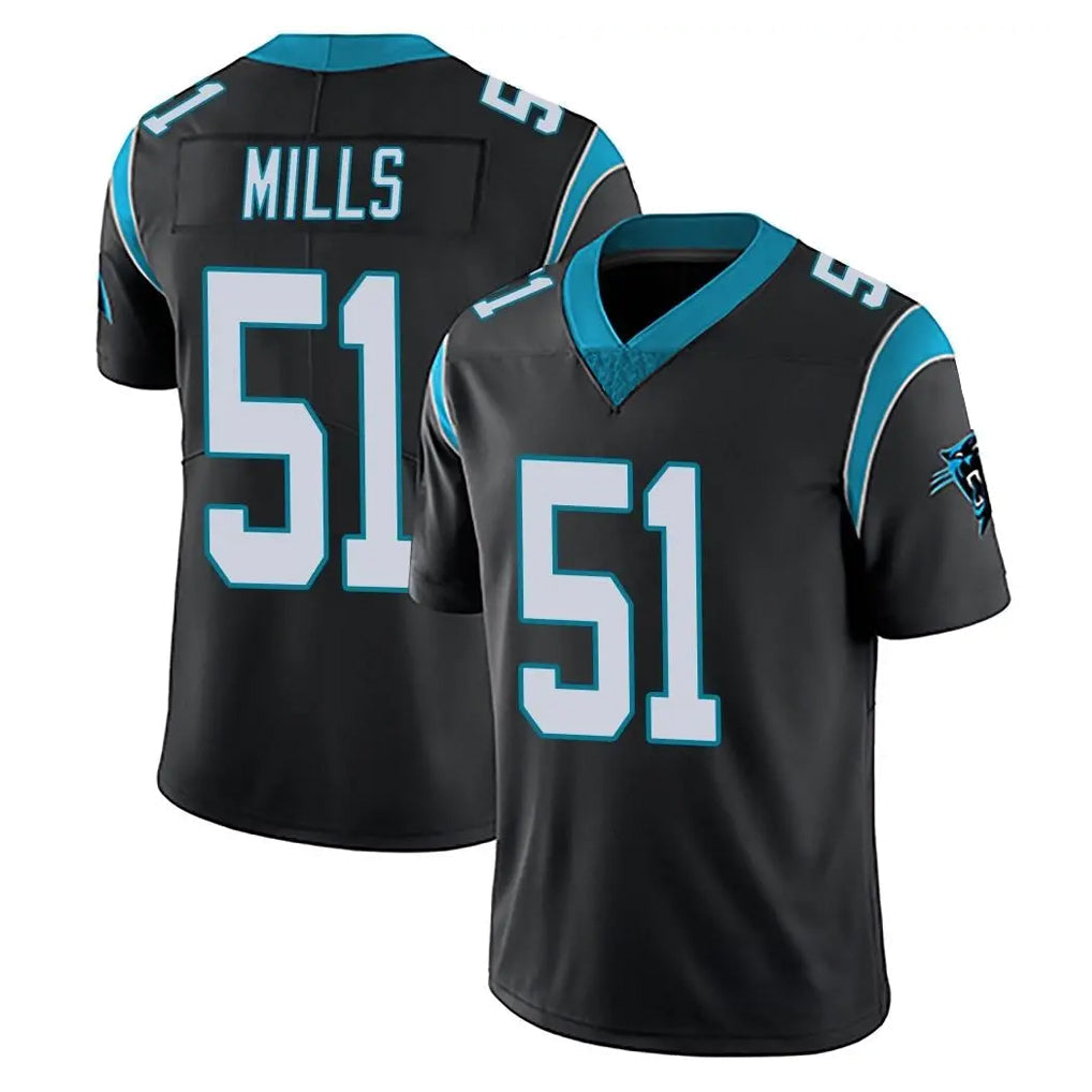 Kieara C.Panthers #51 Sam Mills Player Black Vapor Untouchable Limited Game Stitched Jerseys