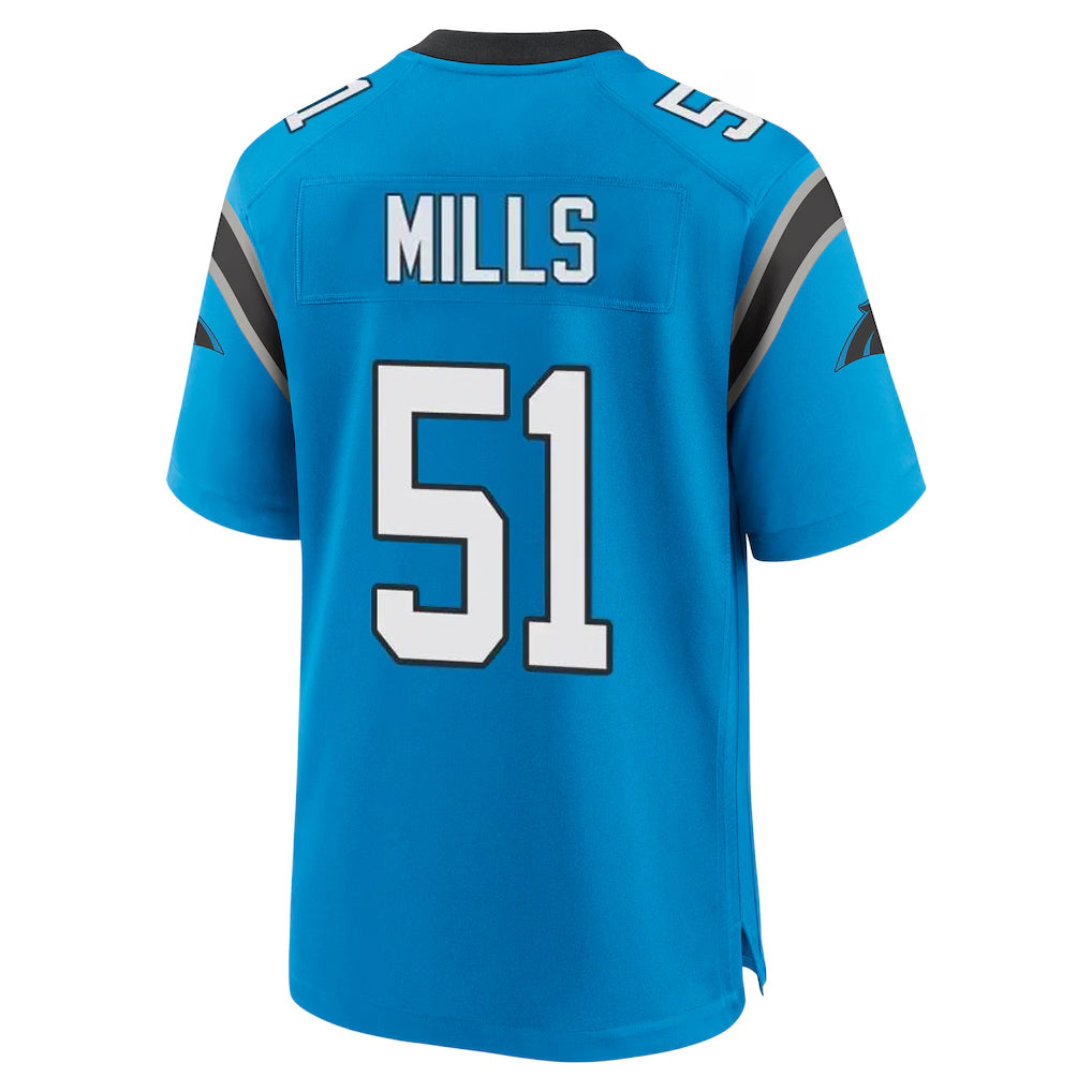 Kieara C.Panthers #51 Sam Mills Player Blue Home Game Stitched Jerseys