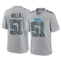 Kieara C.Panthers #51 Sam Mills Player Gray Atmosphere Fashion Game Stitched Jerseys