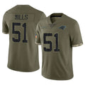 Kieara C.Panthers #51 Sam Mills Player Olive Salute to Service Game Stitched Jerseys