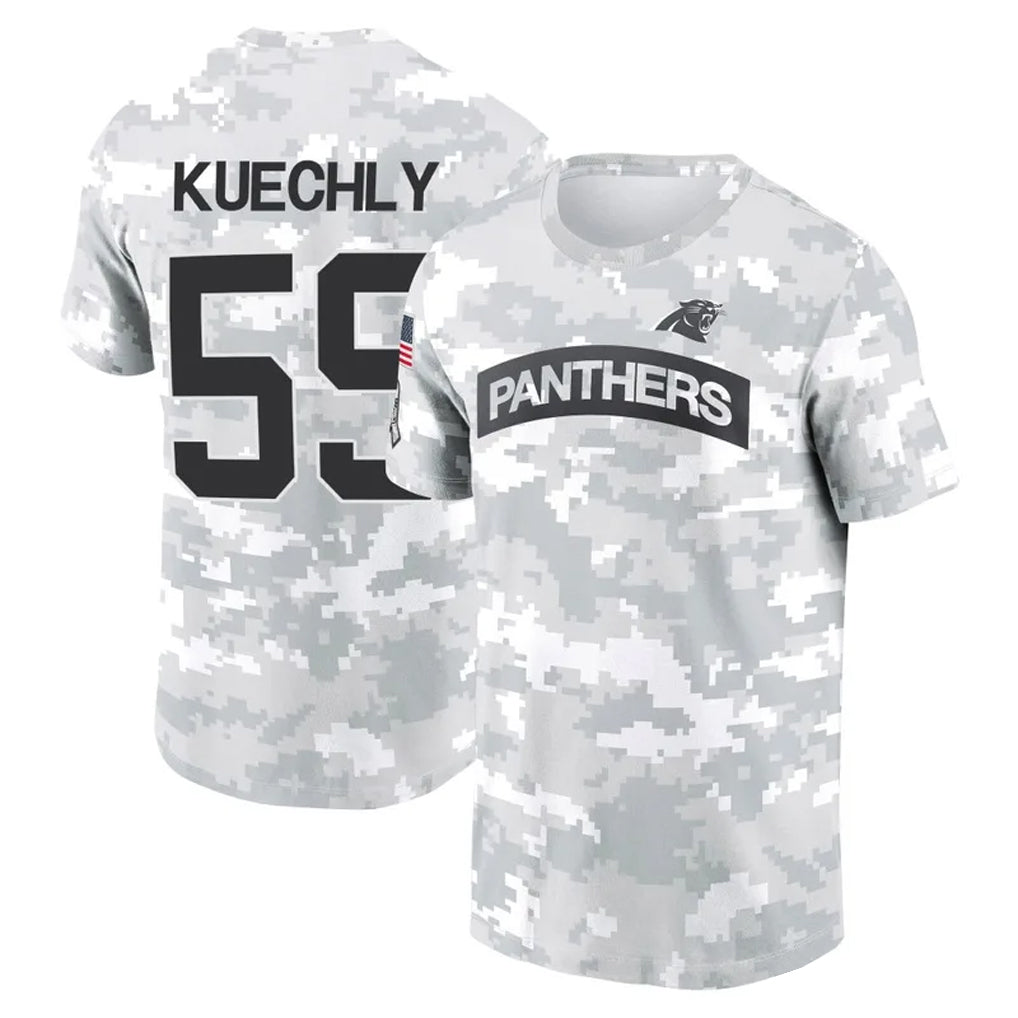Kieara C.Panthers #59 Luke Kuechly Player Salute to Service Hoodies & T-Shirts Stitched Jerseys