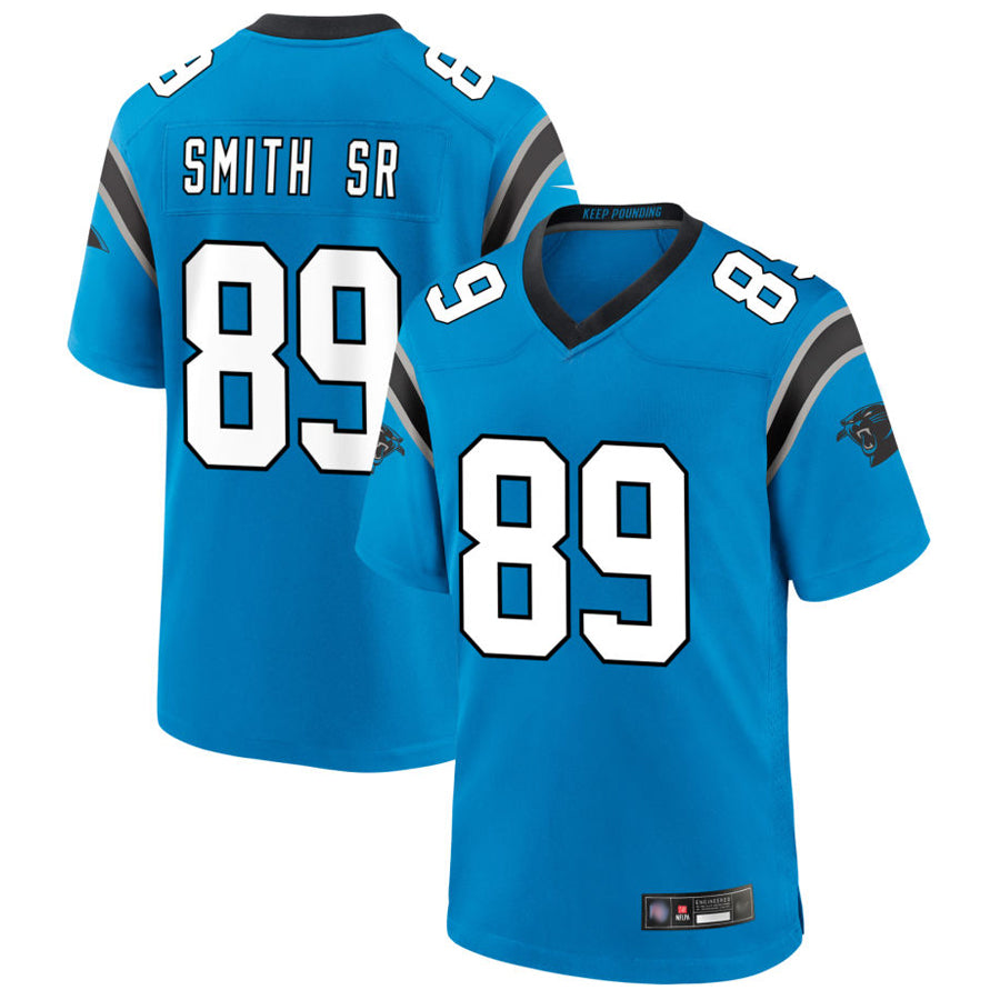Kieara C.Panthers #89 Steve Smith Sr Player Blue Home Game Stitched Jerseys